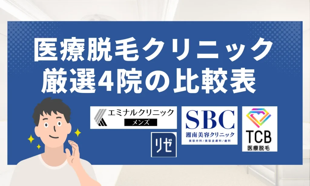 メンズ医療脱毛の郡山でおすすめのクリック厳選料金比較表