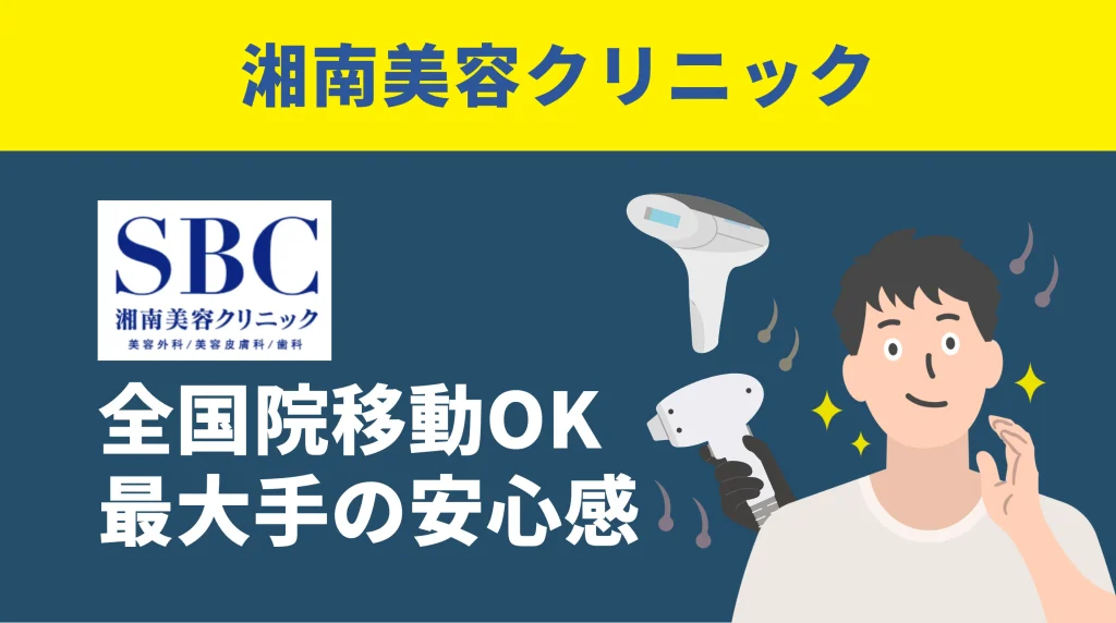 ヒゲ脱毛の値段料金相場まとめ部位別回数別安いクリニック徹底比較-湘南美容クリニックの特徴