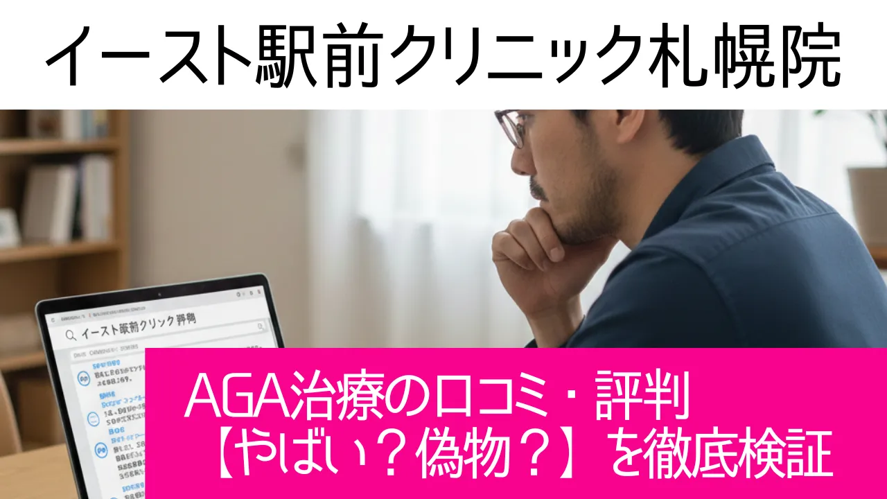 イースト駅前クリニック札幌院の口コミ233件を調査|やめた方がいい?AGA治療の結論