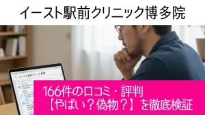 イースト駅前クリニック博多院の166件の口コミ・評判【やばい？】を徹底検証