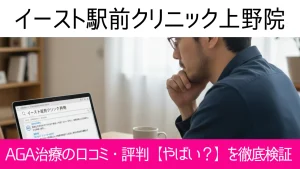 イースト駅前クリニック上野院の口コミ38件を調査｜やめた方がいい？AGA治療の結論