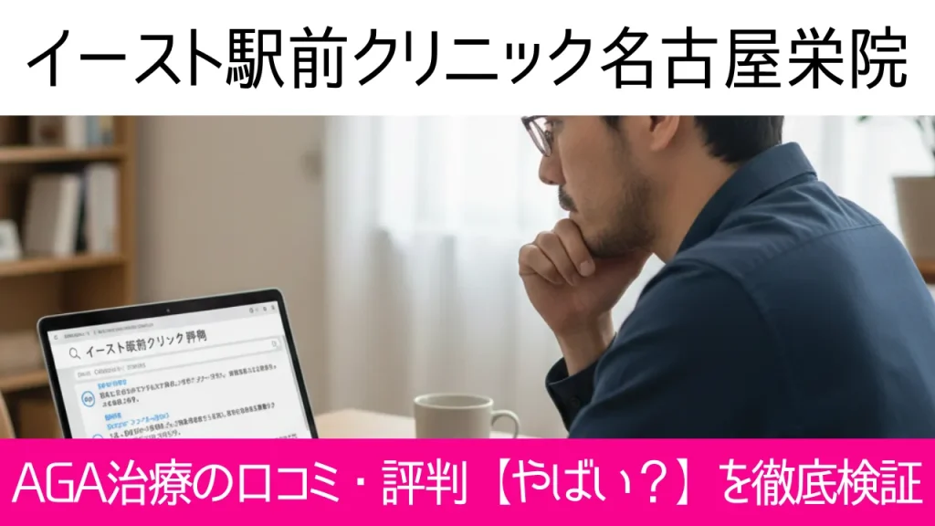 イースト駅前クリニック名古屋栄院の口コミ95件を調査｜やめた方がいい？AGA治療の結論