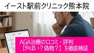 イースト駅前クリニック熊本院の口コミ176件を調査｜やめた方がいい？AGA治療の結論