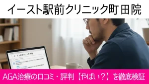 イースト駅前クリニック町田院の口コミ32件を調査｜やめた方がいい？AGA治療の結論