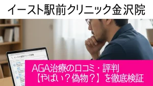 イースト駅前クリニック金沢院の口コミ112件を調査|やめた方がいい?AGA治療の結論